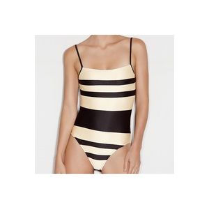 Andres Sarda black and crème one piece Swimsuit